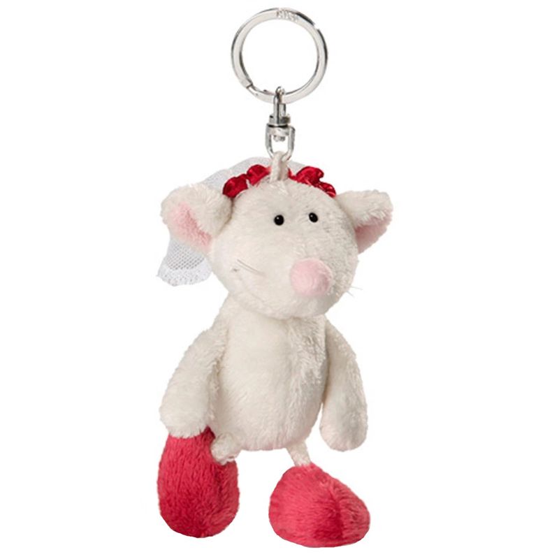 آویز عروسکی نیکی طرح موش عروس مدل bride mouse keyring