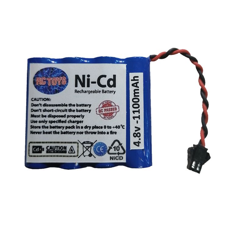 باتری ماشین کنترلی آرسی تویز مدل rct 4.8v 1100 sm به همراه سوکت sm دوپین