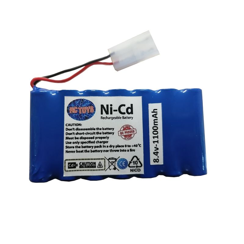 باتری ماشین کنترلی مدل rct 8.4v 1100 sm به همراه سوکت tamya دوپین