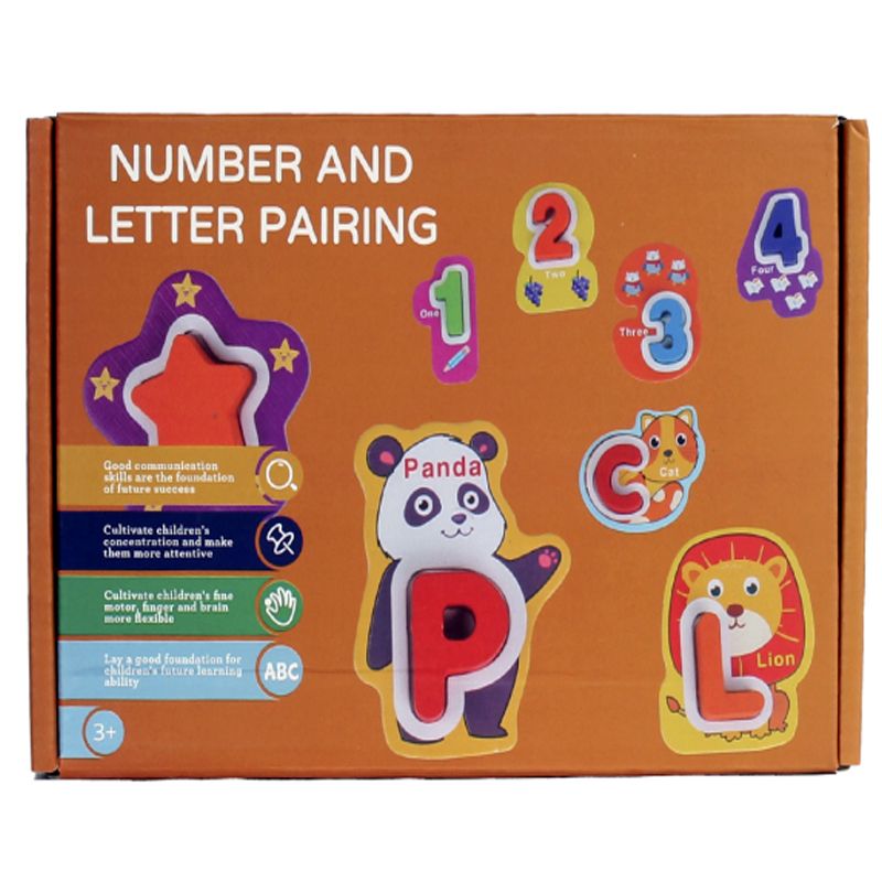 بازی آموزشی انگلیسی مدل number and letter pairing