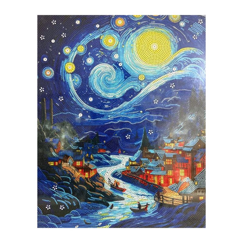 بازی آموزشی مدل نقاشی الماسی طرح شب پر ستاره ونگوک کد 990