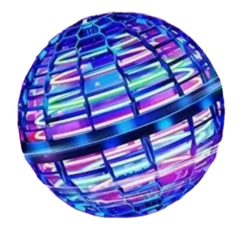 بشقاب پرنده ناب سل مدل توپ پرنده چراغدار شارژی ریموت دار کد flying spinner ball naab001 به همراه رقص نور