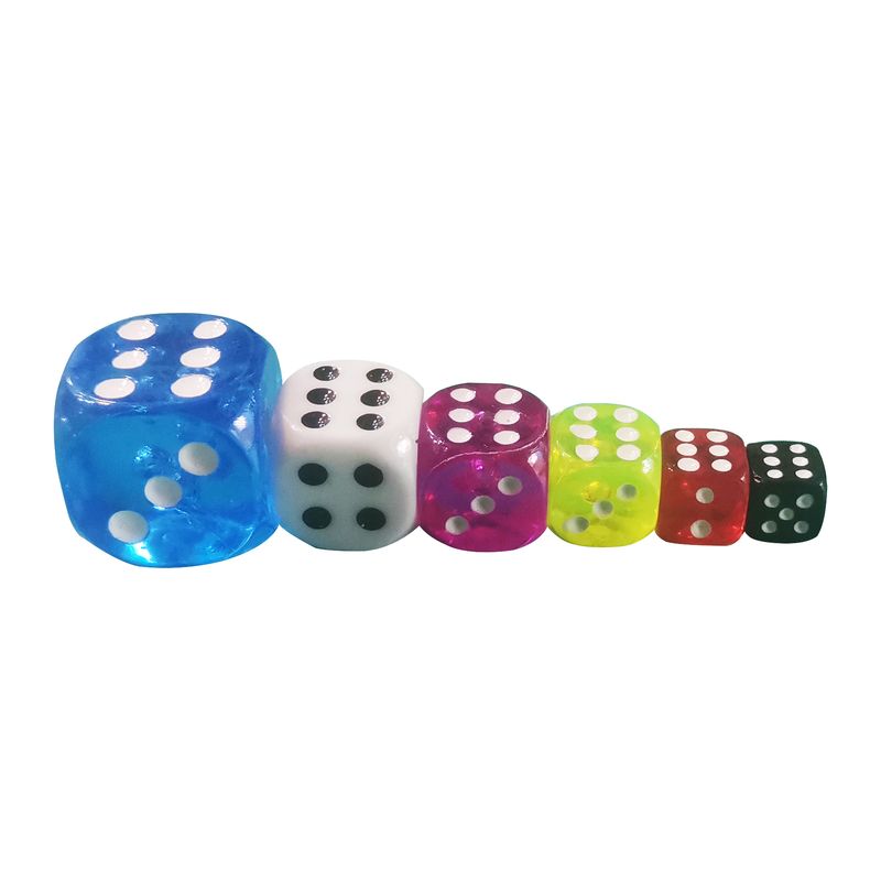تاس بازی مدل multi size 6 بسته 6 عددی