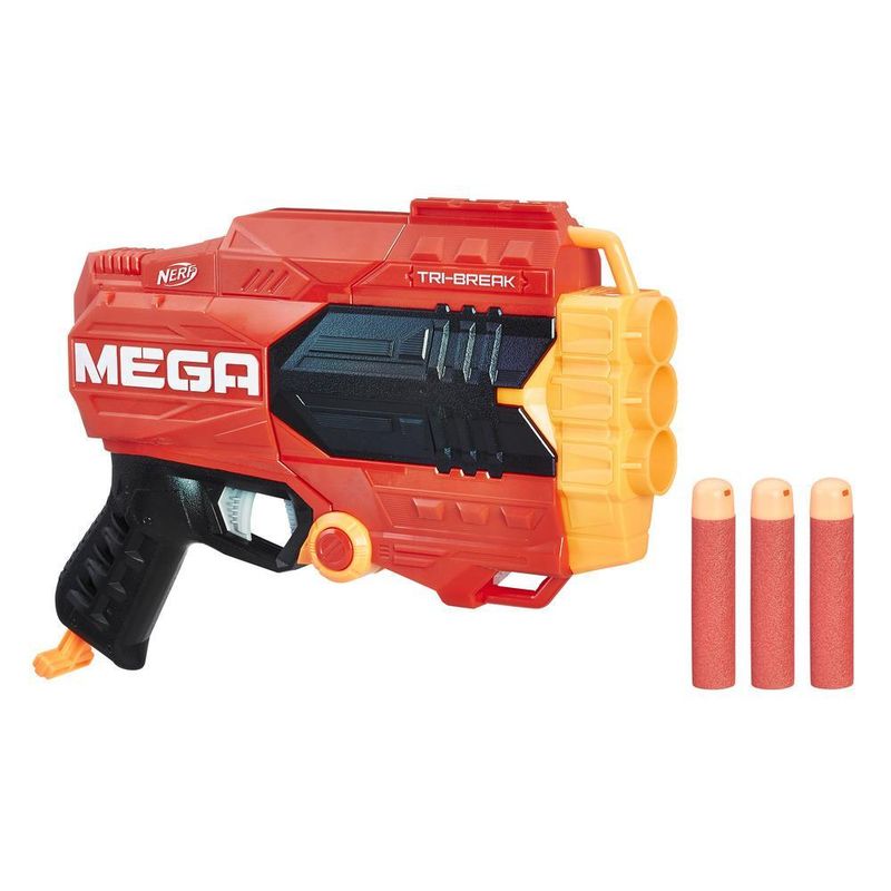 تفنگ بازی نرف مدل mega tri break e0103