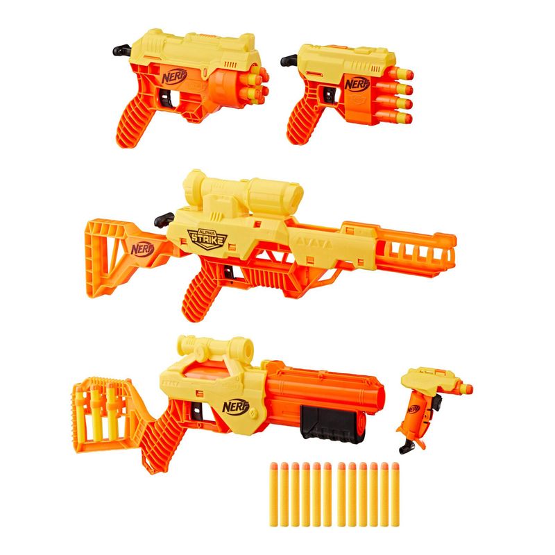 تفنگ بازی نرف مدل nerf alpha strike ultimate mission مجموعه 35 عددی
