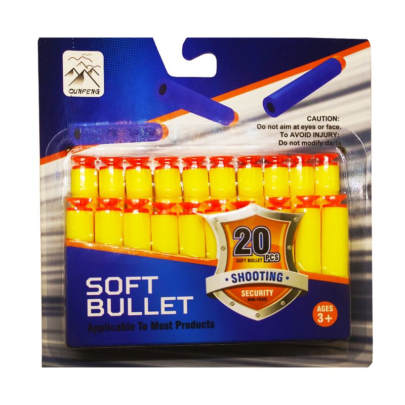 تیر فومی تفنگ مدل soft bullet مجموعه 20 عددی