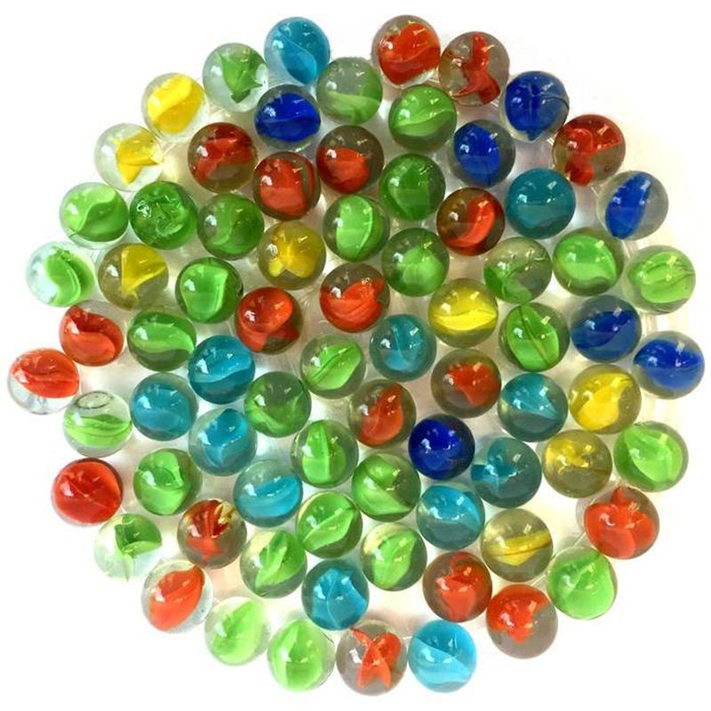 تیله مدل هشت پر چندرنگ بسته 35 عددی