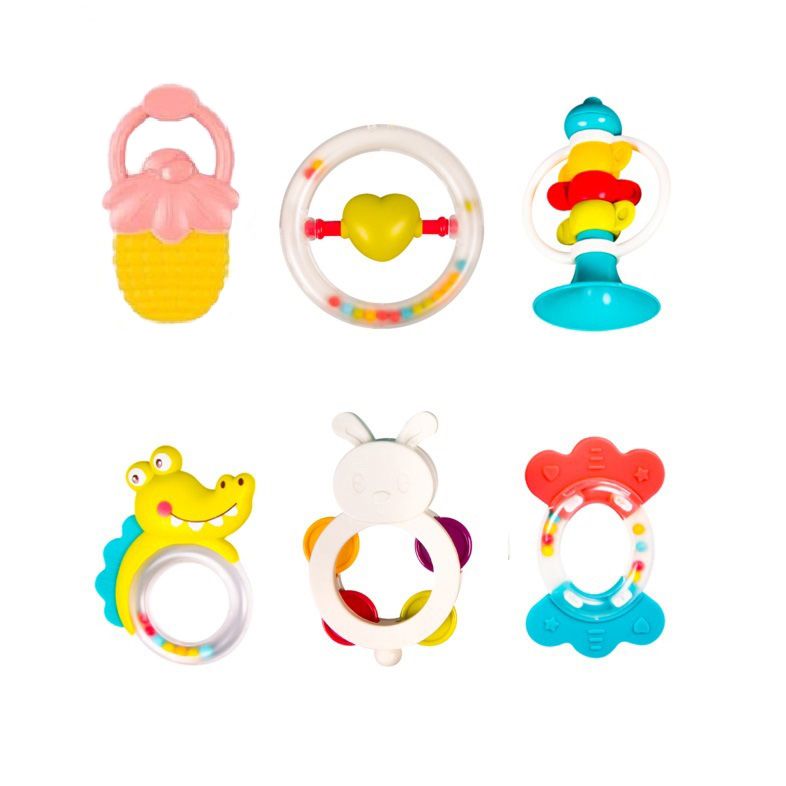 جغجغه بی بی این مدل handbell baby کد 69 608 مجموعه 6 عددی