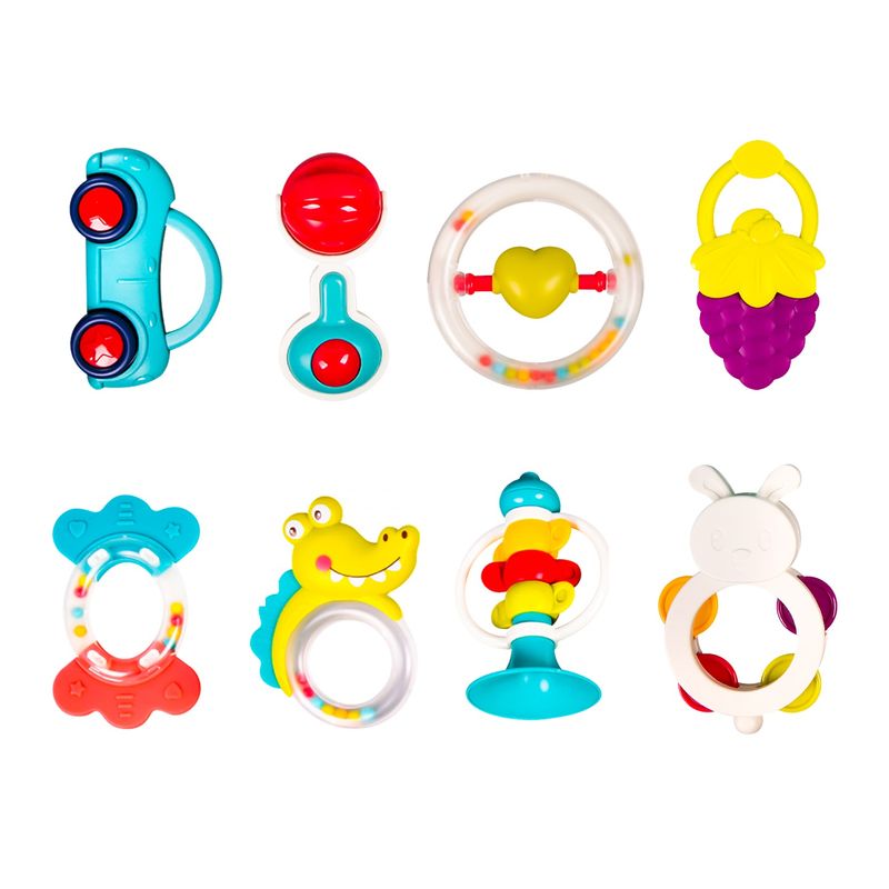 جغجغه بی بی این مدل handbell baby کد 70 608 مجموعه 8 عددی