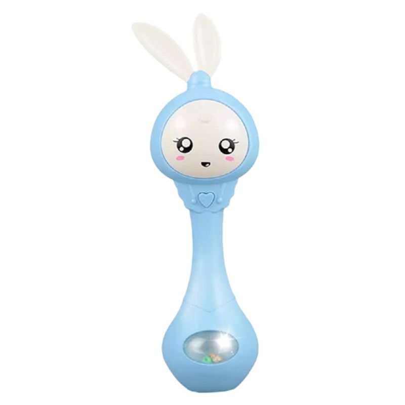 جغجغه ناب سل مدل دستی دندان گیر چراغدار موزیکال خرگوش بامزه کد funny rabbit teething hand rattle
