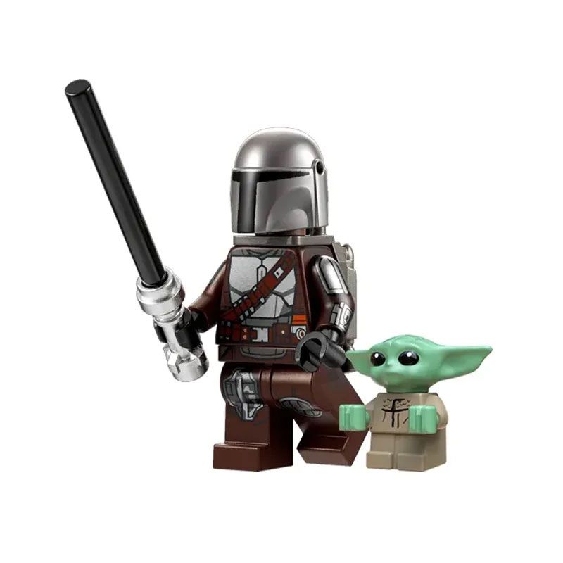 ساختنی 13 تکه مدل mandalorian and child بسته دو عددی