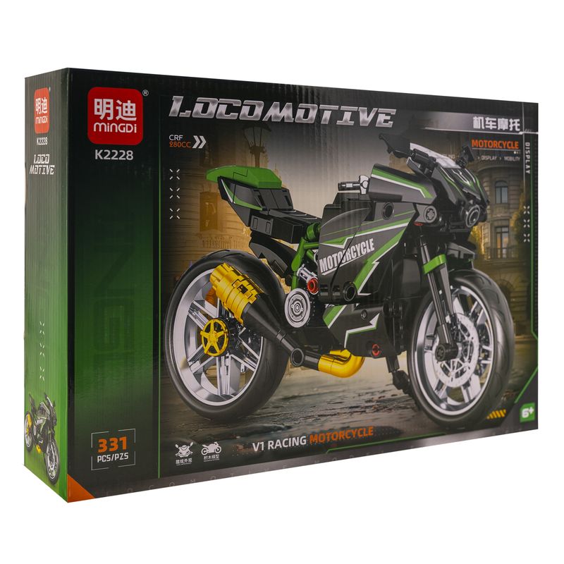 ساختنی 331 تکه مینگدی مدل موتورسیکلت کد v1 racing2228