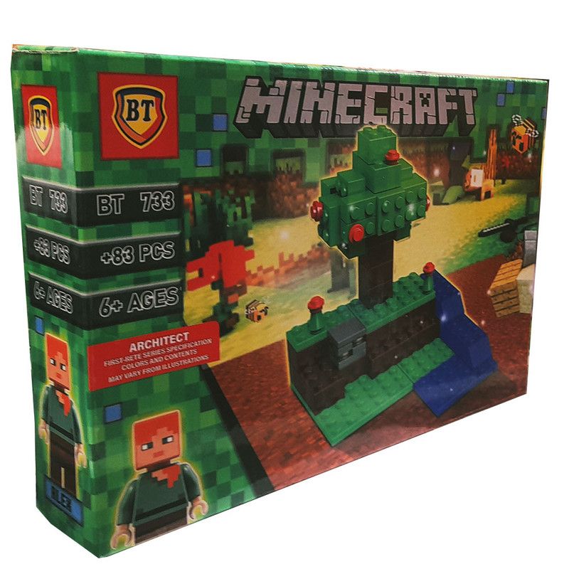 ساختنی 83 تکه ناب سل مدل بی تی ماینکرافت کد 83pcs minecraft build 733