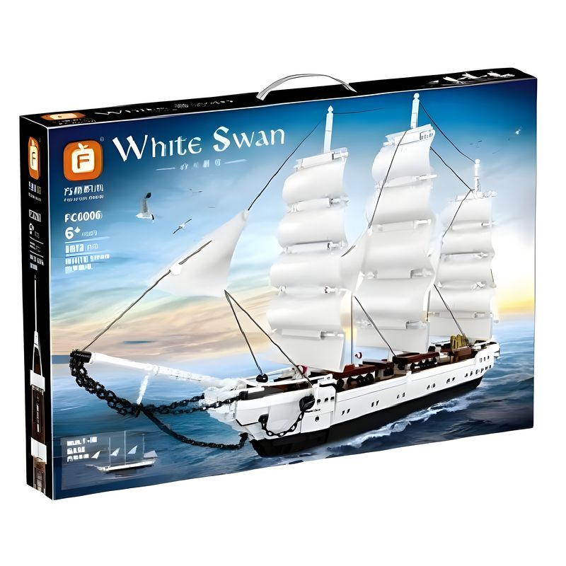 ساختنی فارنج 1672 قطعه مدل کشتی بادبانی طرح white swan کد fc 6006