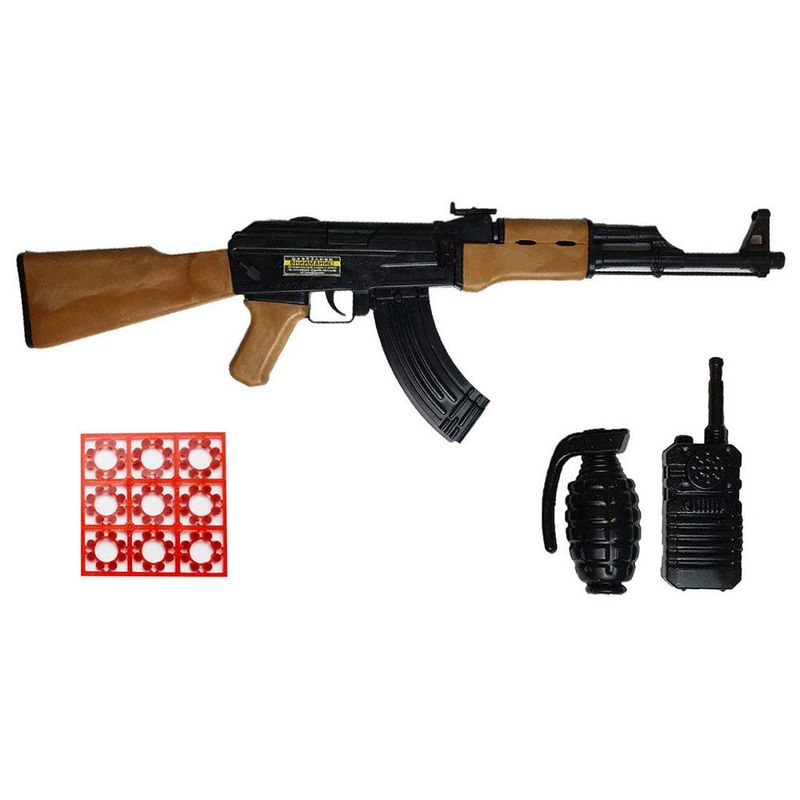ست اسباب بازی تفنگ طرح کلاشینکف مدل ak 47
