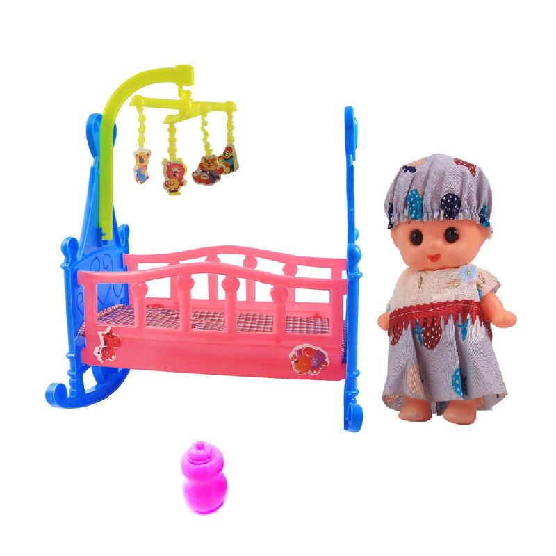 ست اسباب بازی گهواره و عروسک مدل tt302