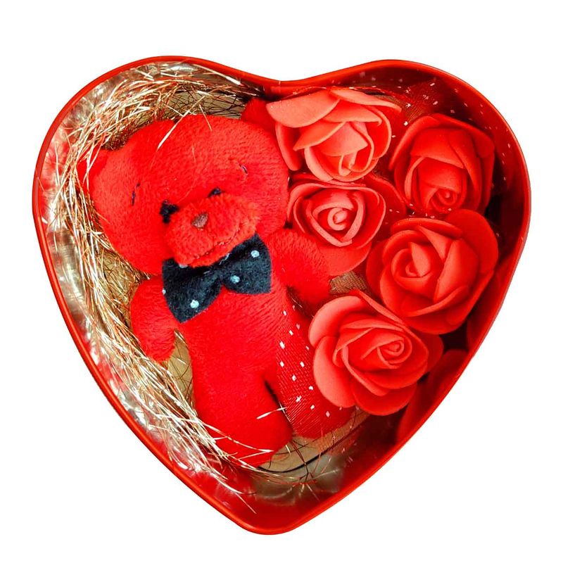ست هدیه عروسک مدل خرس طرح قلب عشق