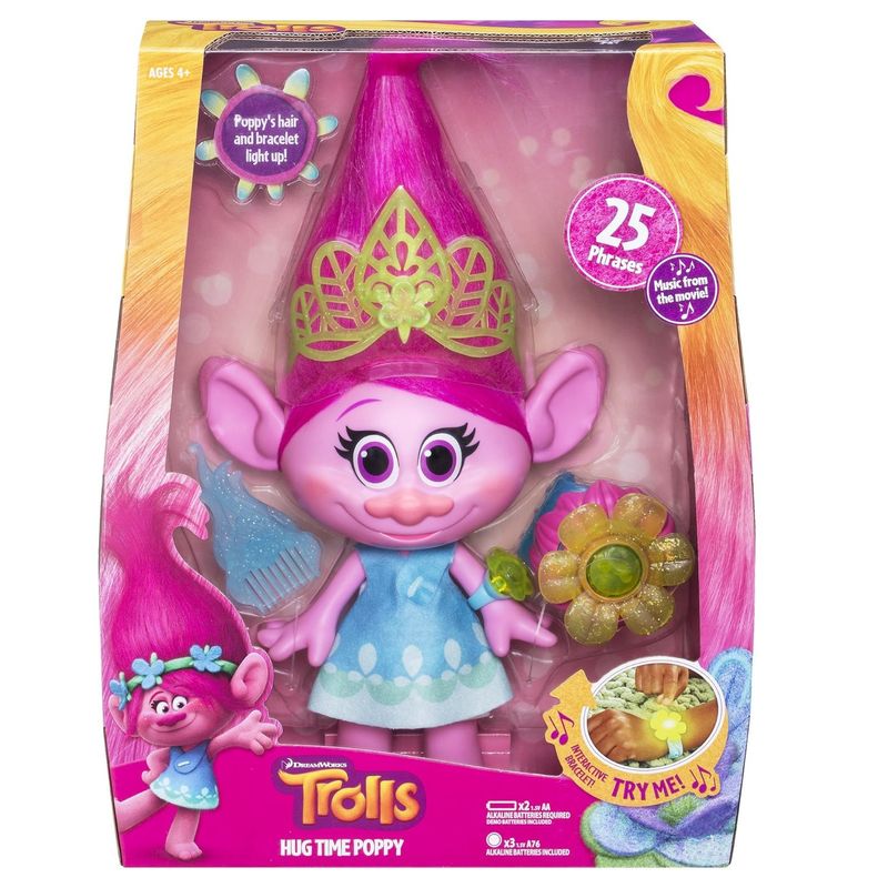 عروسک مدل ترولز طرح poppy کد1800 ارتفاع 38 سانتی‌متر