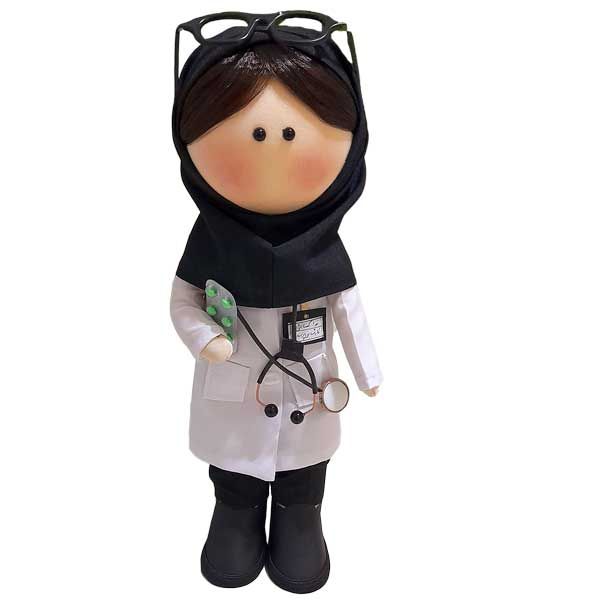 عروسک مدل روسی طرح خانم دکتر داروساز کد dg 22 ارتفاع 32 سانتیمتر