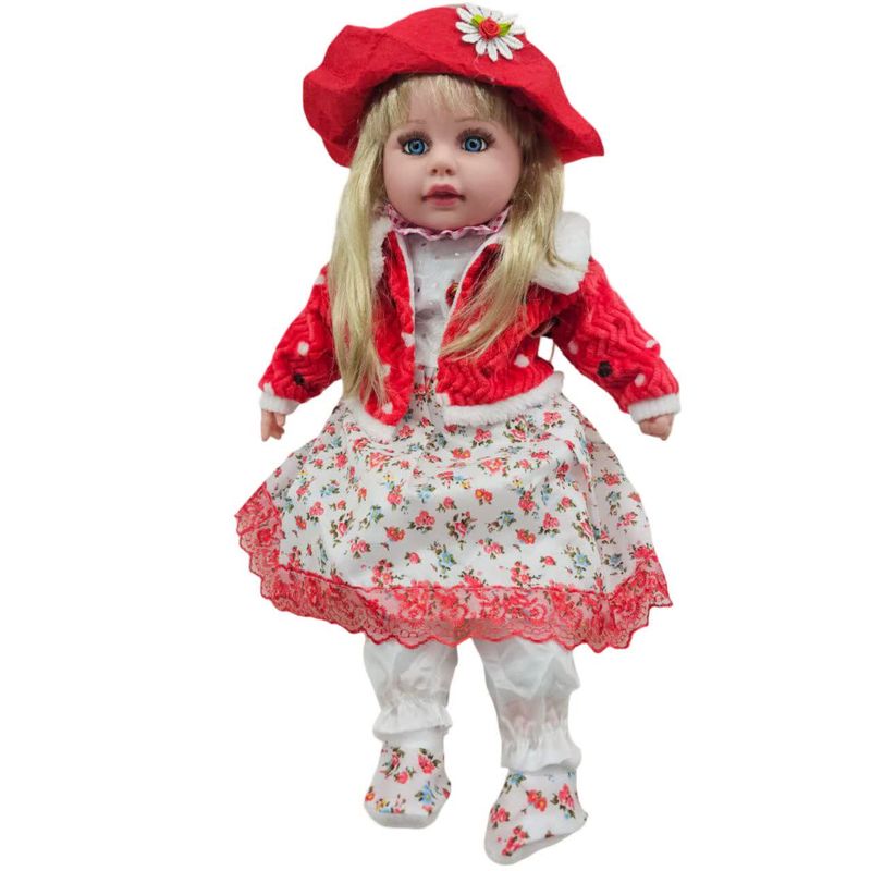 عروسک ناب سل مدل موزیکال دامن چین دار ارتفاع 60 سانتی متر کد beautiful doll004