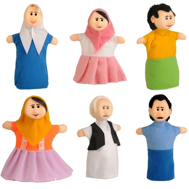 عروسک نمایشی شادی رویان مدل خانواده کد 3 مجموعه 6 عددی