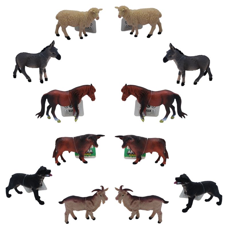 فیگور حیوانات مدل animal kingdom جی اف ال کد b10082 مجموعه 12 عددی