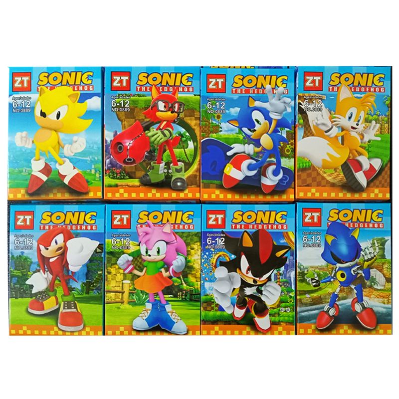 فیگور طرح سونیک مدل sonic 0889 ارتفاع 4 سانتی‌متر مجموعه 8 عددی