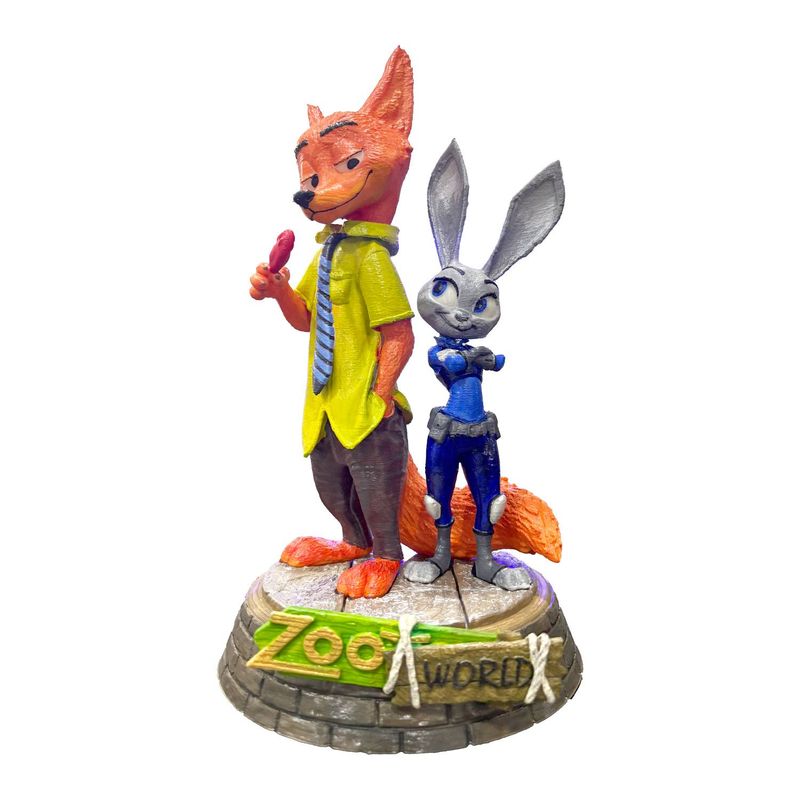 فیگور مدل انیمیشن زوتوپیا nick و judy ارتفاع 22 سانتی متر