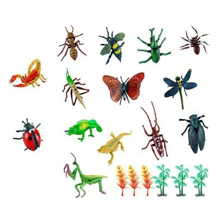 فیگور مدل حشرات طرح wild insects مجموعه 20 عددی