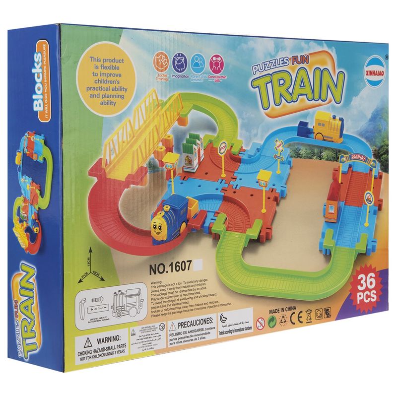 قطار اسباب بازی مدل puzzle fun train 1607