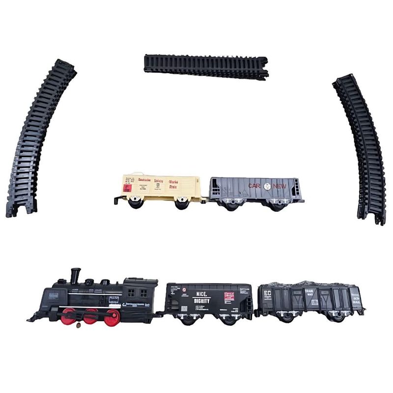 قطار بازی ناب سل مدل 19تکه ناب سل مدل کلاسیک ریل کینگ کد 19pcs rail king intelligent classical