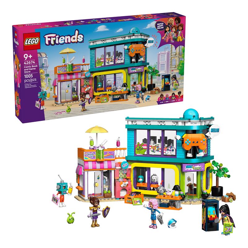 لگو 1005 تکه سری friends مدل comic book and game store کد 42674