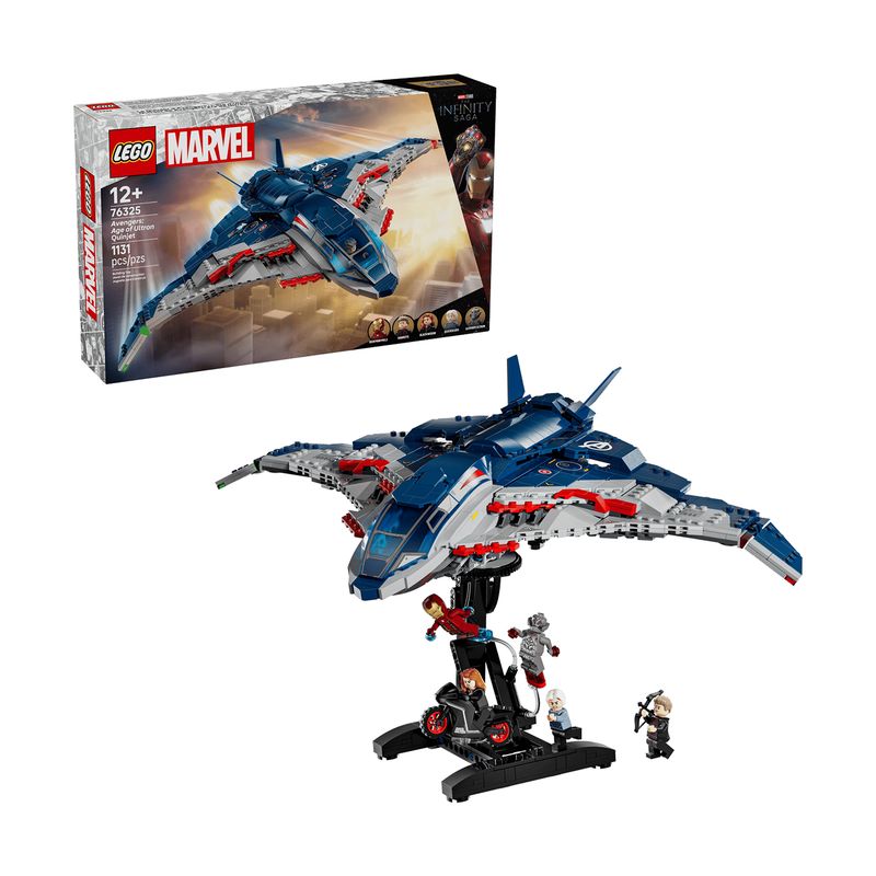 لگو 1131 تکه سری marvel مدل avengers age of ultron quinjet کد 76325
