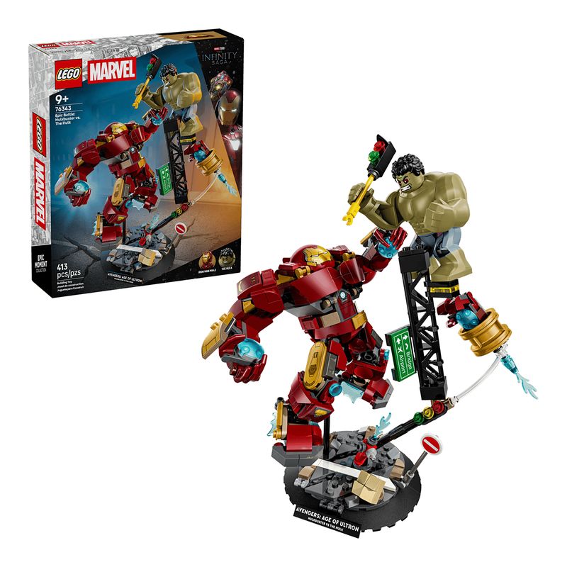 لگو 413 تکه سری marvel مدل epic battle: hulkbuster vs. the hulk کد 76343