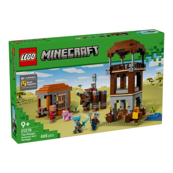 لگو 665 تکه سری minecraft the pillager outpost and ravager 21278