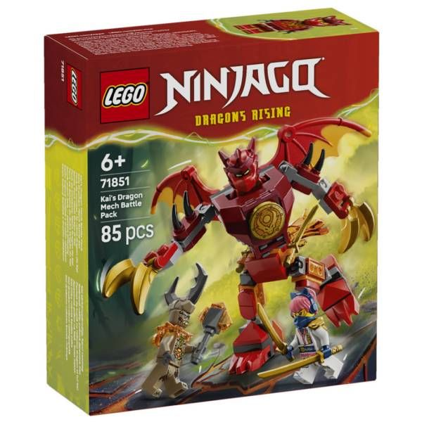 لگو ۸۵ تکه سری ninjago مدل kai’s dragon mech battle pack کد 71851