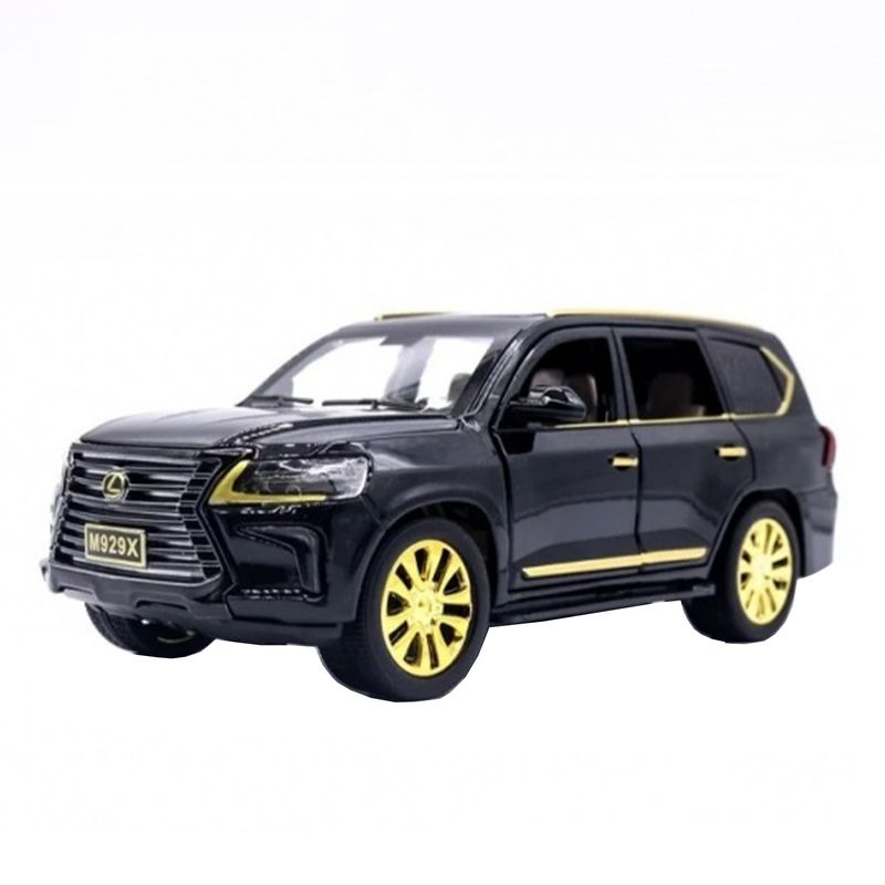 ماشین بازی  مدل فلزی عقبکش موزیکال toyota land criuser