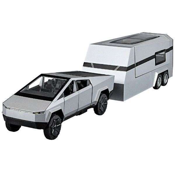 ماشین بازی مدل tesla pickup trailer