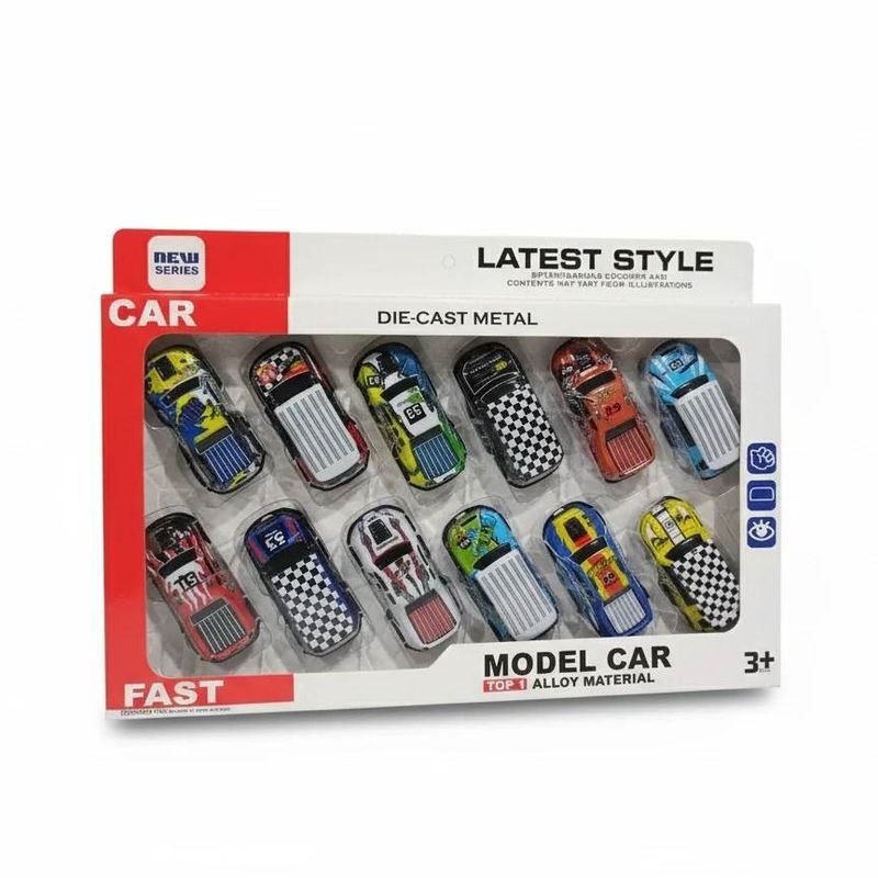 ماشین بازی مدل عقبکش فلزی کد die.cast trb مجموعه 12عددی