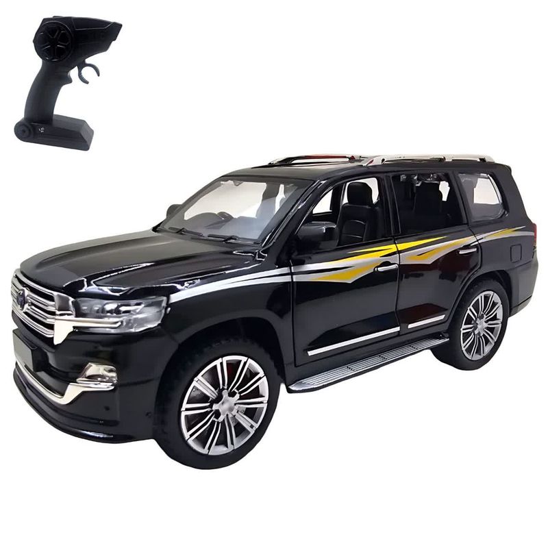 ماشین بازی کنترلی ناب سل مدل تویوتا لندکروز فلزی شارژی چراغدار toyota land cruiser rechargeable remote control game machine