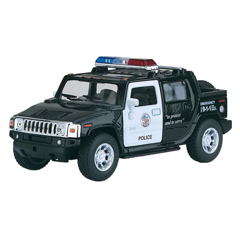 ماشین بازی کینزمارت مدل هامر پلیس 2005 hummer h2 sut (police) کد kt5097p