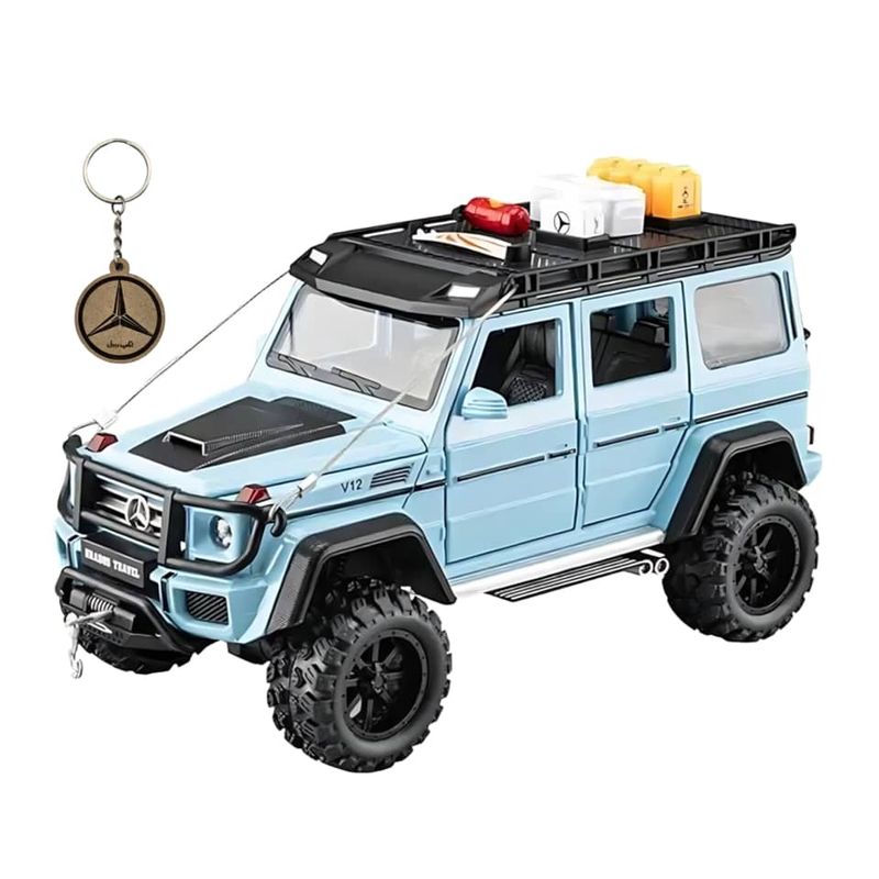 ماکت ماشین ناب سل مدل بنز جی کلاس باراباس فلزی همراه با لوازم آفرود و جاسوییچی mercedes benz brabos g550