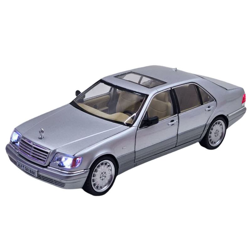 ماکت ماشین ناب سل مدل بنز سوپر سالن فلزی چراغدار موزیکال کد mercedes benz s320 metal lighted musical metal car