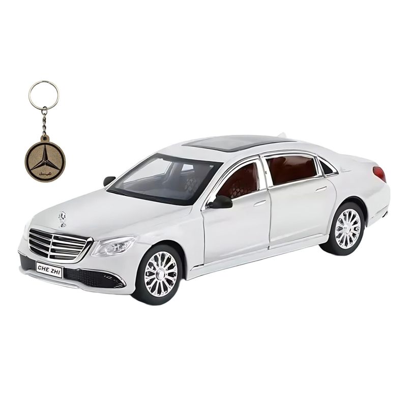 ماکت ماشین ناب سل مدل بنز فلزی سقف کهکشانی benz e300 به همراه جاسوییچی
