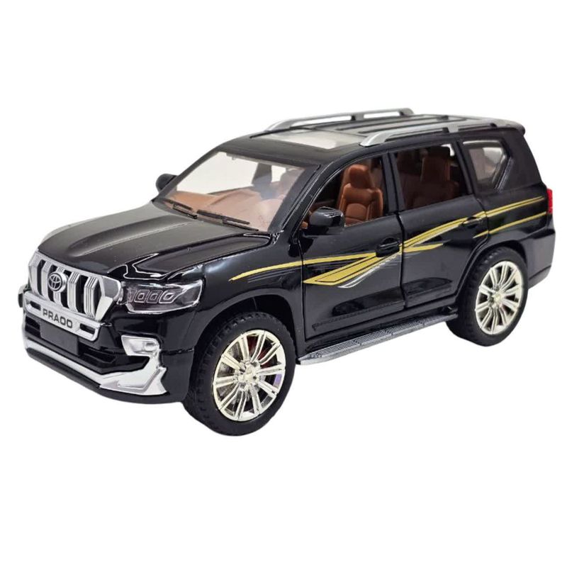 ماکت ماشین ناب سل مدل پرادو فلزی موزیکال چراغدار toyota prado