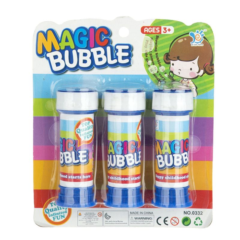 مایع حباب ساز مدل magic bubble بسته سه عددی