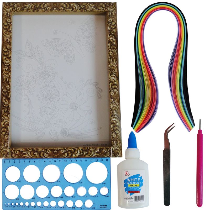 ملیله کاغذی مدل fantasy quilling همراه قیچی مدل core 2