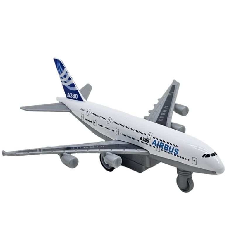 هواپیما بازی ناب سل مدل ایرباس a380 فلزی عقب کش کد airbus a380 aircraft naab002