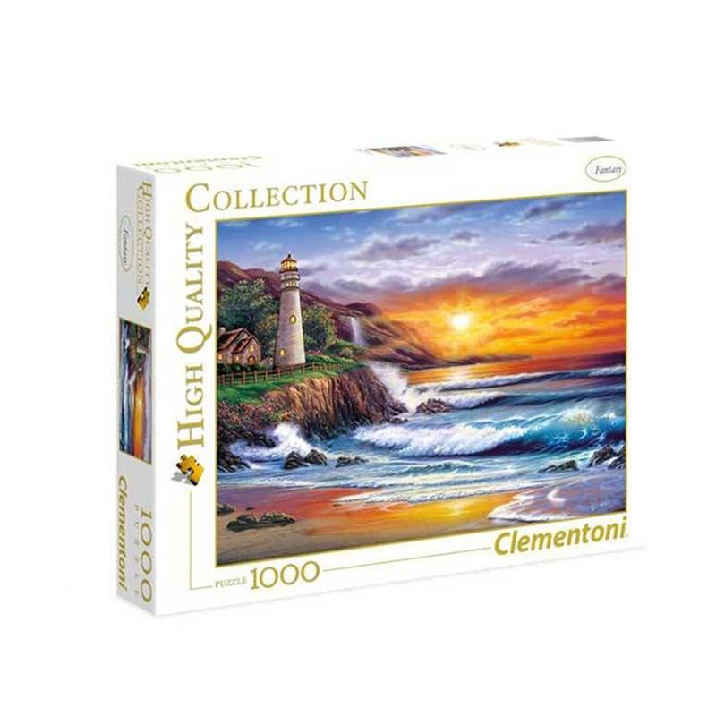 پازل 1000 تکه کلمنتونی مدل lighthouse at sunset کد 2020