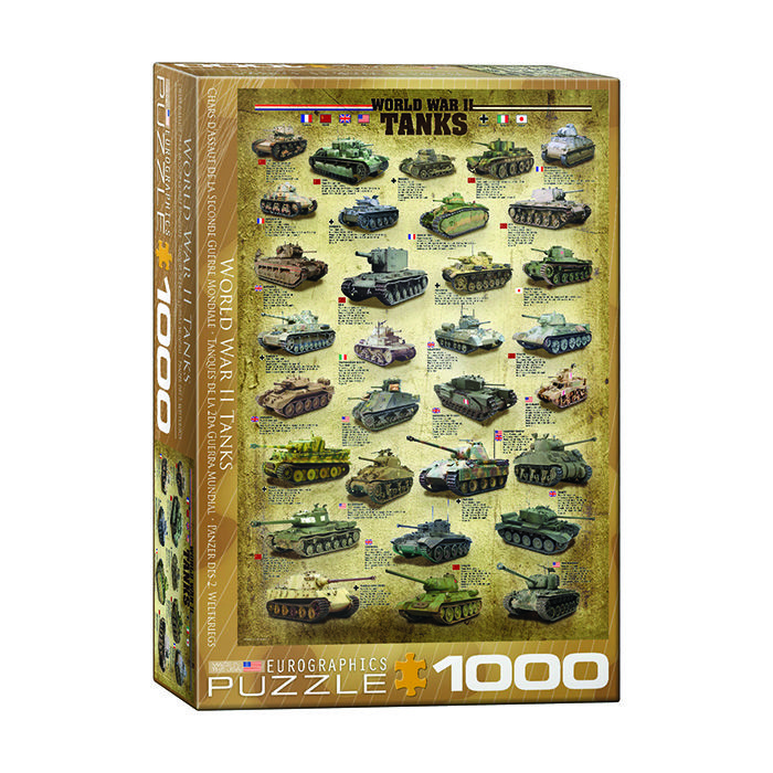 پازل 1000 تکه یوروگرافیکس پازلز طرح world war ii tanks كد 60000388